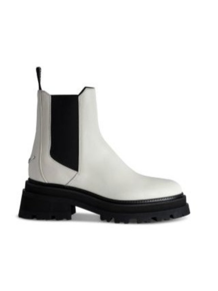 New Zadig & Voltaire Ride Chelsea Boots Chunky Monochrome Streetwear Womens 9